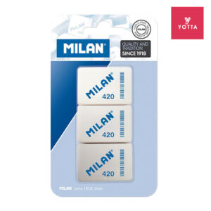MILAN Eraser - Blister pack 3 erasers 420 (25 Set per box)